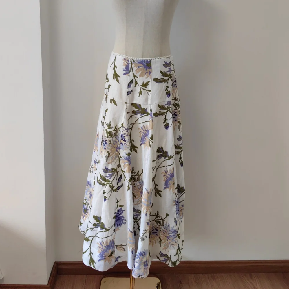Reformation Anatolia Linen Two Piece Top And Skirt Set - Picture 8 of 15